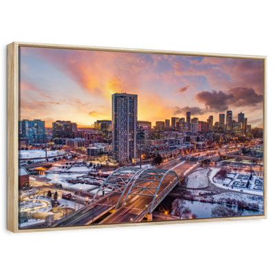 Coucher de soleil d'hiver à Denver