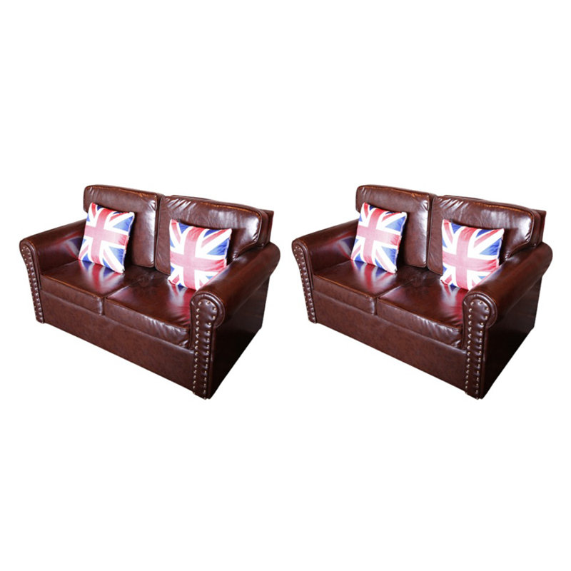 Banc rembourré en similicuir Western