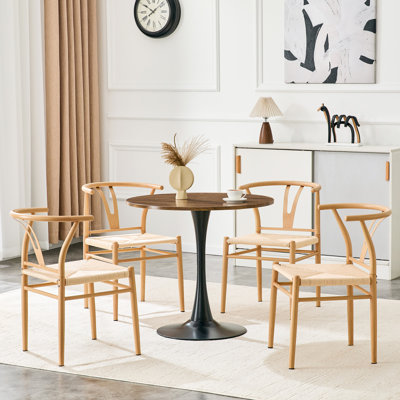 Chaise avec accoudoirs de style médiéval en forme de Y Wesborn