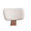 2 chaises blanches avec pieds noyer - Élégante chaise d'appoint de salle à manger blanche et noyer (2) Revêtement élégant