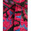 Tapis unique moderne framboise / bleu / noir noué à la main 4 pi 1 po x 5 pi 9 po Velisa