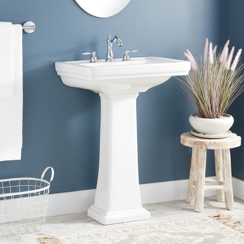 Lavabo sur pied en porcelaine Signature West