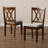 18.5'' H upholstered parsons chair with a walnut brown finish, 37.4" H, 17.7" W and 20.5" D-241523491-241523488