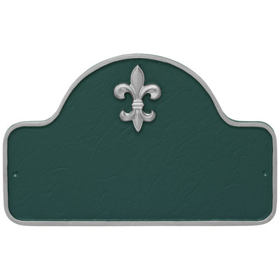 Fleur de Lis 1-Line Wall Address Plaque