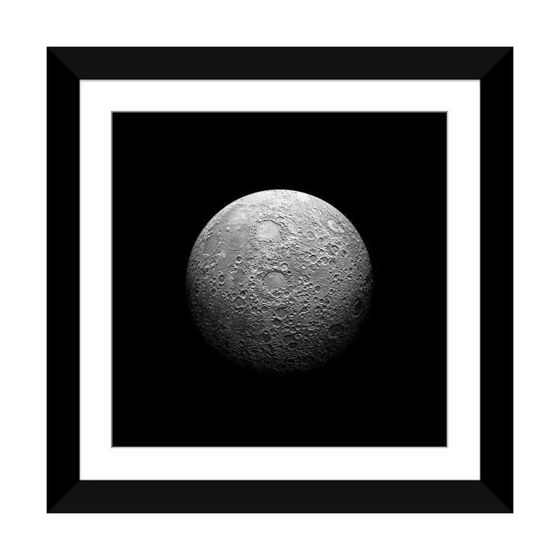 « a massive cratered moon » par marc', reproduction d’art sur toile tendue, H 24 po x l 24 po x P 1 po, Blanc