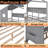 Kids Dream Playhouse Bed with 2 Drawers and Storage Shelf-64914615