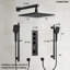 Ensemble de système de douche thermostatique numérique, robinet de douche à pluie de 12 pouces avec douchette à 4 fonctions