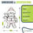 ProductWorks 48 In Pro-Line LED Animation Waving Santa Christmas Yard Decoration