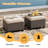5- Person Outdoor Wicker Sectional Seating Group with Fire Pit Table and Cushions-1510815799