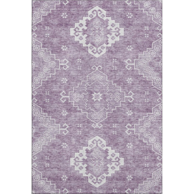 Premium Machine Washable Prisco Lavender Rug