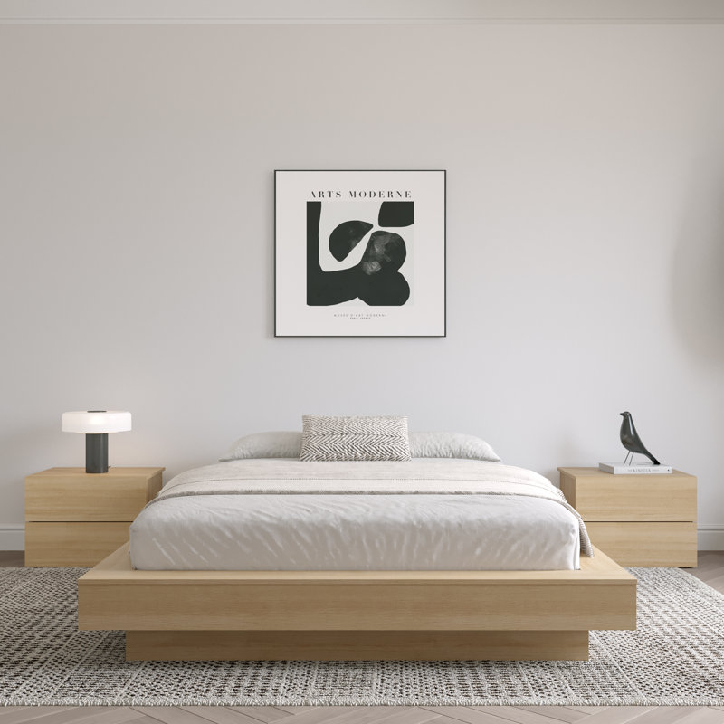 Lit plateforme Brix, Beige, Grand