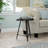 Wyble Metal Compass Side End Accent Table with Clock and Clear Glass Top-1097518863-1097518862