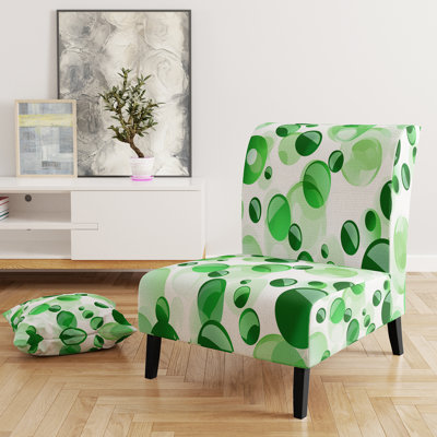 Motif artistique à fantaisie à pois - Fauteuil de chambre rembourré moderne, fauteuil d'appoint à pois