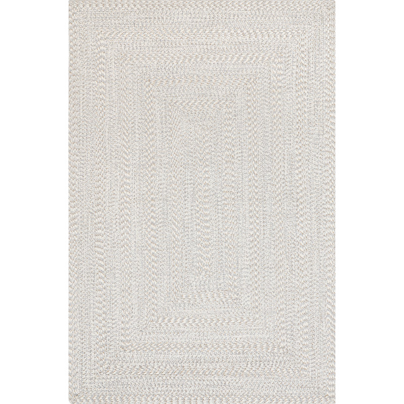 Tapis intérieur / extérieur Catharine Ivory, Rectangle 5 pi x 8 pi