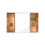 Pharmacie Higgason 48 W 30 H avec miroir 6 tablettes