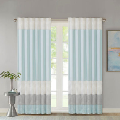 Polyoni Pintuck Curtain Panel(Only 1 Pc Panel)