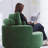 Oversized Barrel Accent Chair, 360° Swivel Round Upholstered Compression Sofa, Chenille High-Resilience Sponge, No Assembly Wide Seat-538682849