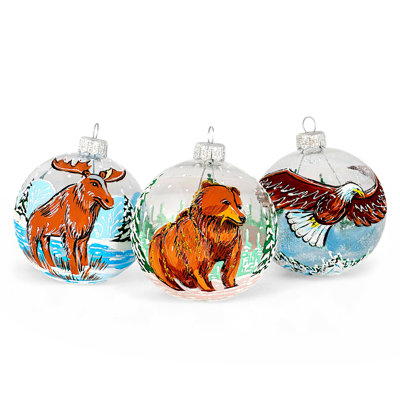 National Parks Glass Christmas Tree Ornament 3.15''