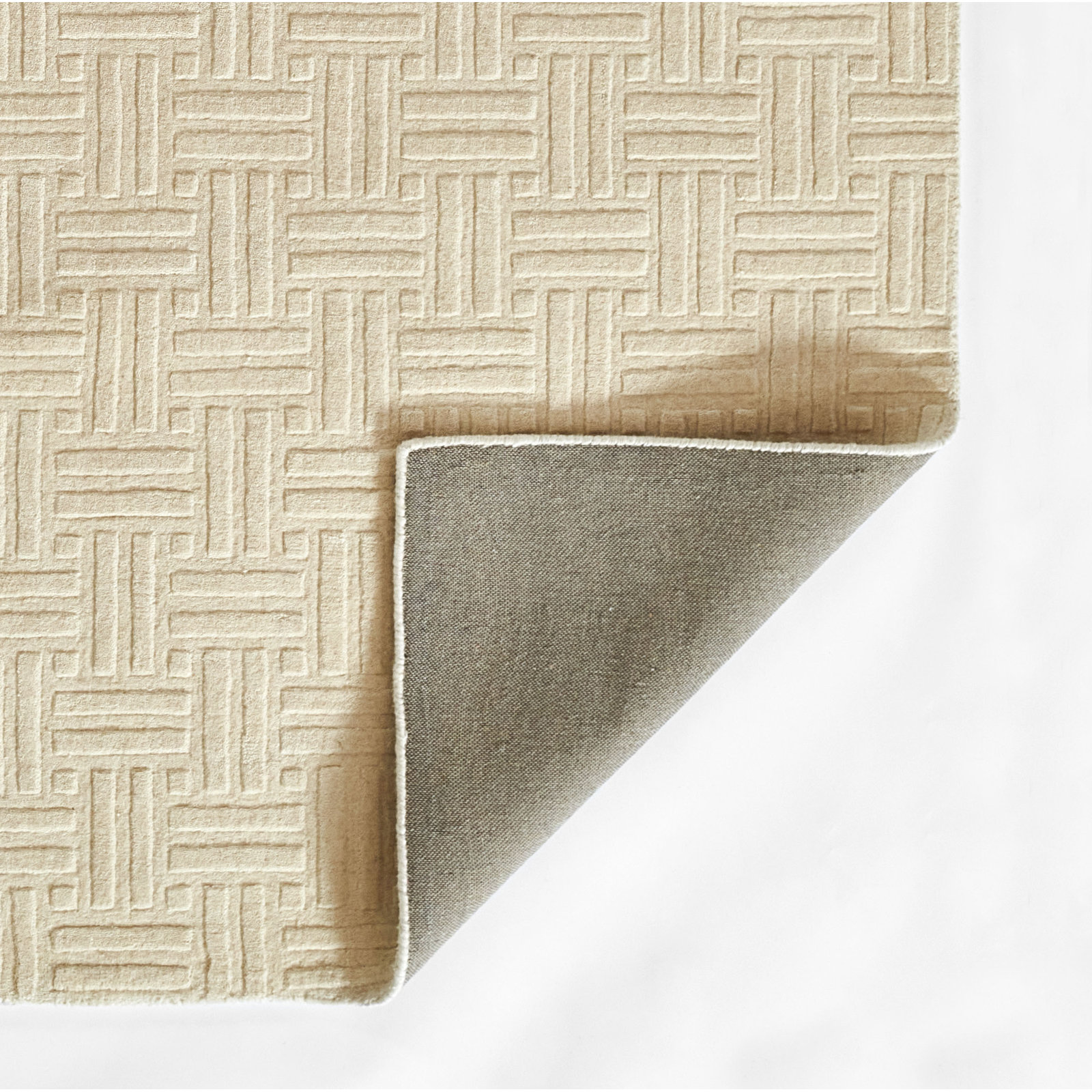 Maricopa Ivory Hand-Loomed Geometric Wool Rug, Runner 2'3" x 8'