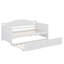 Lit de jour simple avec lit gigogne, structure de canapé-lit en bois avec support en lattes de bois