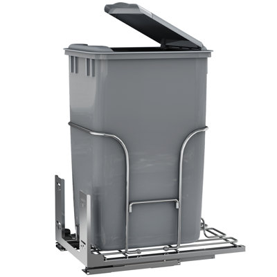 Balconera Pull Out Trash Single Garbage Can Kitchen Under Cabinet Waste Container -  WFCFTKDRH0003-1