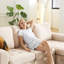 96 Inch Linen L Shaped Sleeper Sofa Bed, Storage & Thick Armrest, Tufted Oversized Couch-460737920