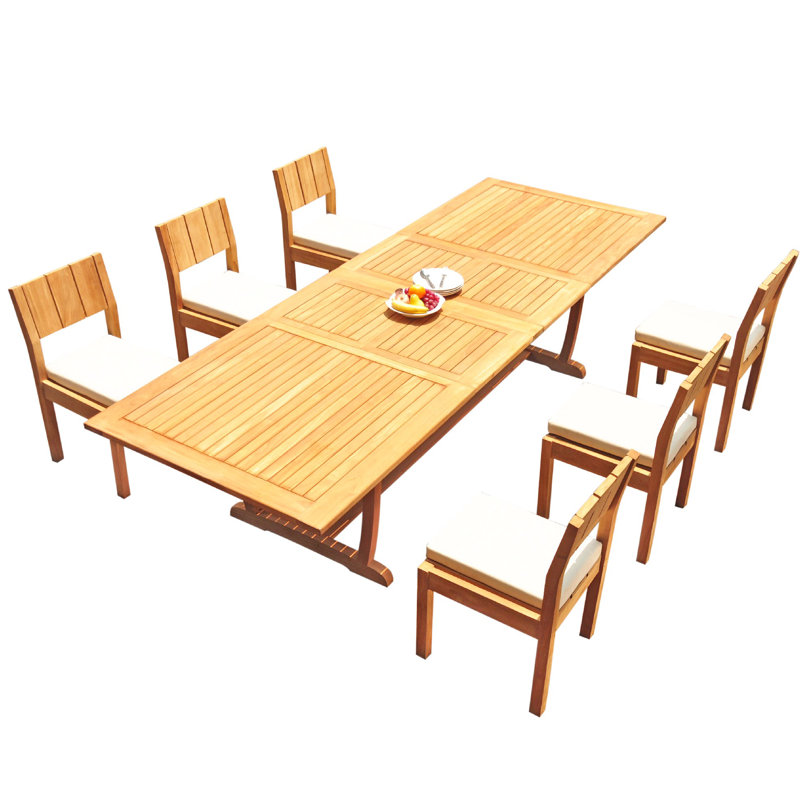 Ensemble repas 7 pièces teck Florida