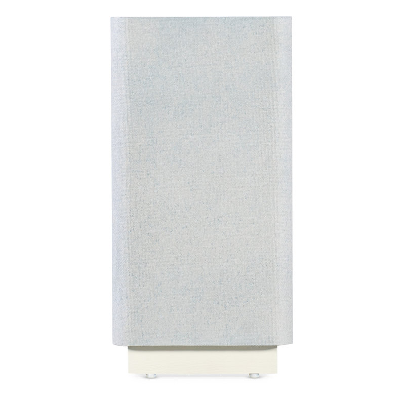 Gray and White Coastal Square Wood and Glass End Table