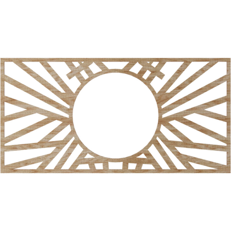 Hoover Ceiling Medallion, Red Oak, 20" H x 40" W x 0.25" D