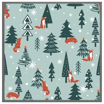 Fabens Fir-Trees Snow - Single Picture Frame Print