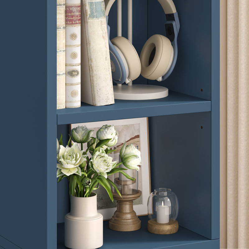 Space-saving Bookshelf Set, 8-tier Narrow, 3-pack, Adjustable Shelves, Black