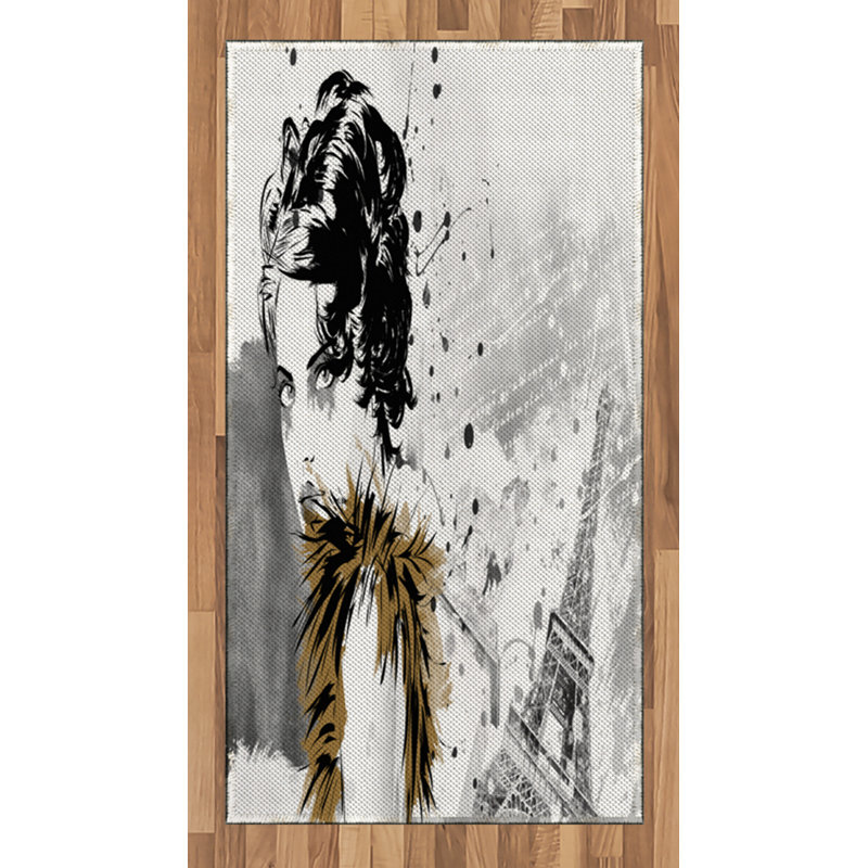 Modern High Density Long Fiber Poly Threads Decorative Area Rug Carpet, Rectangle 2'7" x 5'