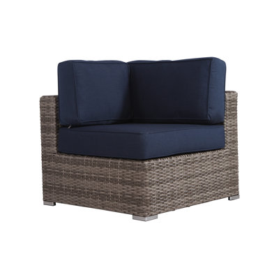 Hoyle PVC Wicker Sectional Seating Group with Cushions