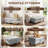 Rectangular Storage Ottoman Bench With Hinged Lid, Faux Leather Footrest For Living Room, Bedroom, Entryway, Light Gray, 35"X23.5"X17.5"-487873022