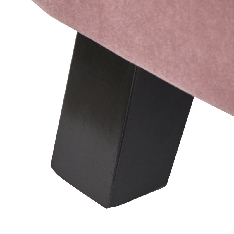 Lozko Velvet Chaise Lounge, Dusty Rose