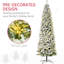 Sapin artificiel mince de 9 pi avec des pointes, 550 lumières et 988 branches de Noël à base exceptionnelle