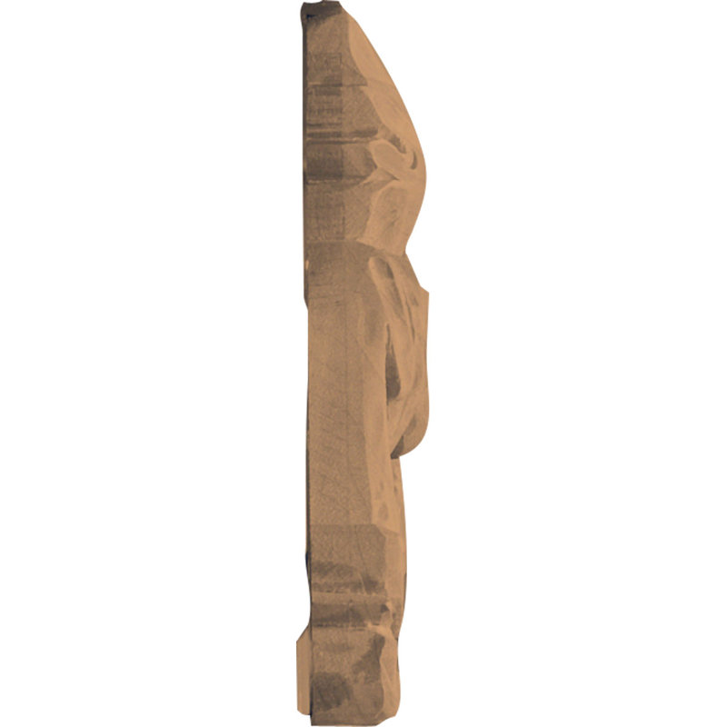 Large Rubberwood Ornate Corner Onlay Accent Piece