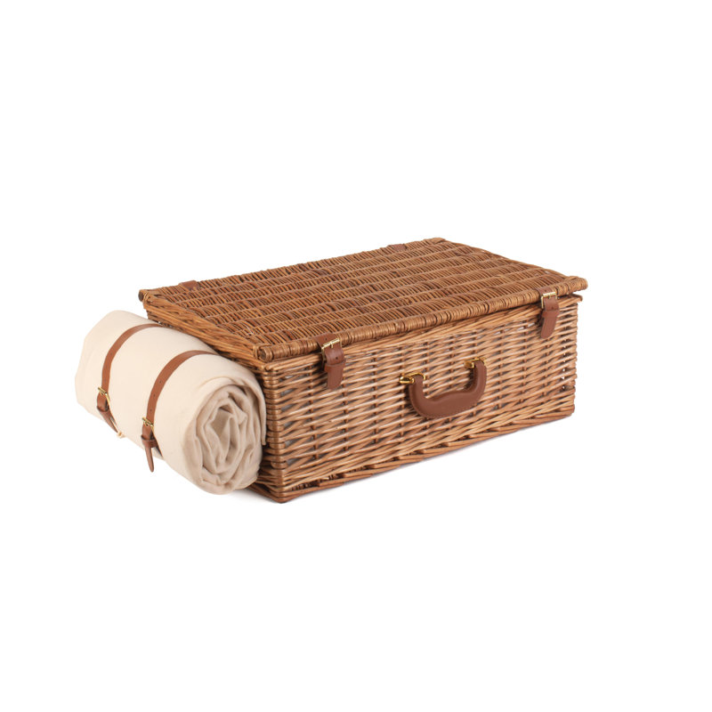 Wicker Deluxe 4 Person Fitted Picnic Hamper