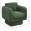 Fauteuil d'appoint pivotant en tissu Alessandra Chenille-88357516