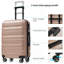 Ensemble de valises Hardshell en ABS - Valises légères et durables avec deux roues pivotantes, tailles de bagage à main et pour bagages