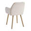 Modern Upholstered Dining Chairs With Arms, Linen Fabric Accent Chairs With Diamond Quilted Back And Wood Legs-781496072-781528468