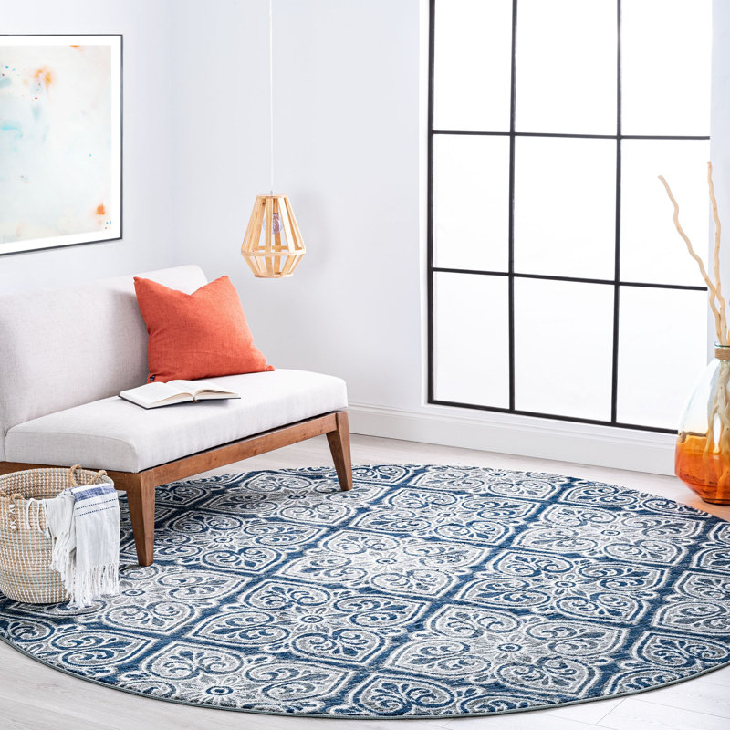 Tapis bleu Alani, Rond 5 pi 3 po