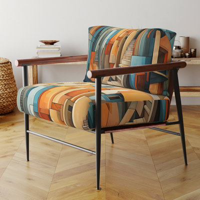 Fauteuil d'appoint rembourré Cubism Art Multidimensional V