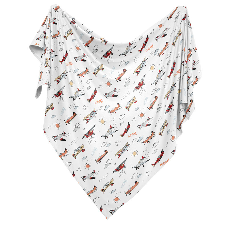 Couverture pour bébé rouge et bleue Air Swaddle par Sweet Jojo Designs