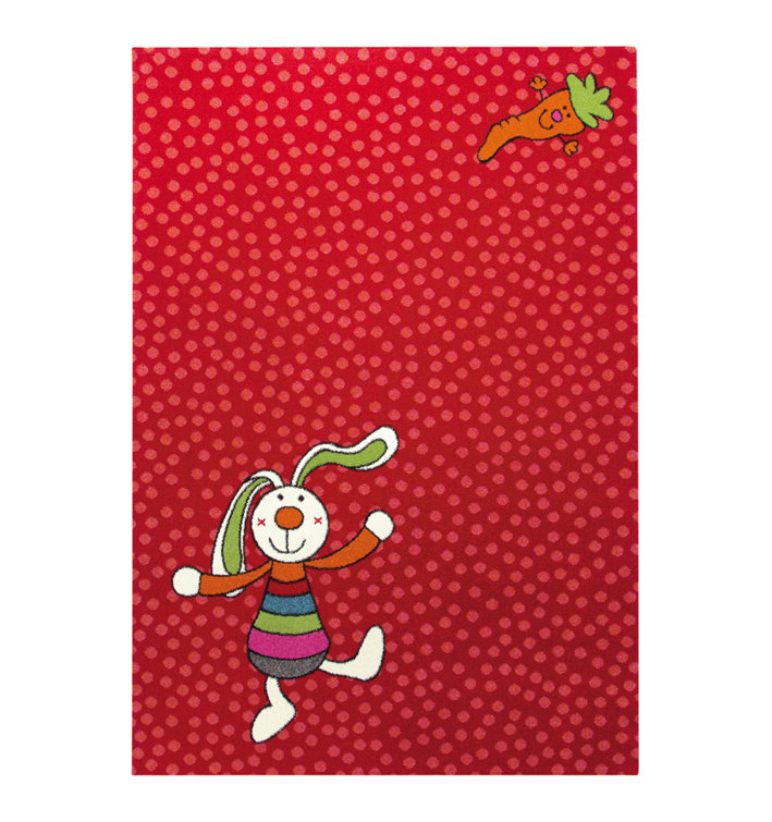 Rainbow Rabbit Hand Woven Area Rug