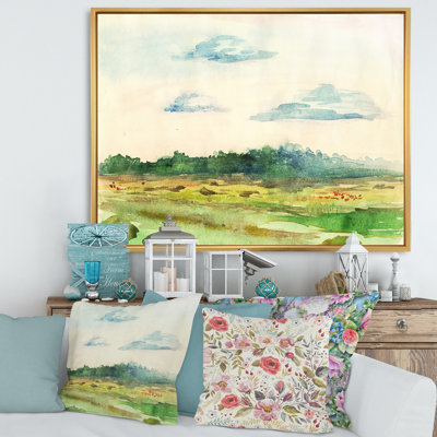 «Green Blossoming Summer Landscape», peinture sur toile