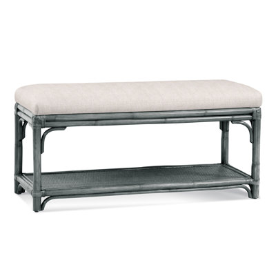 Summer Retreat Wicker Shelf Storage Bench
