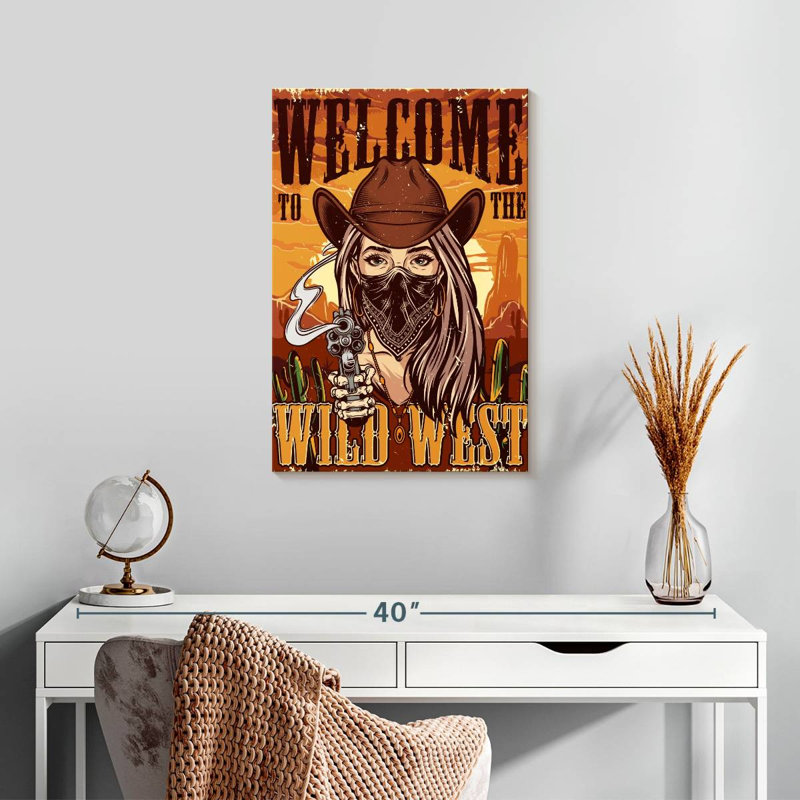 Wild West Welcome, H 24 po x l 16 po