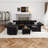 Harlaii 144'' 8 - Piece Upholstered Sectional With Storage-207543078