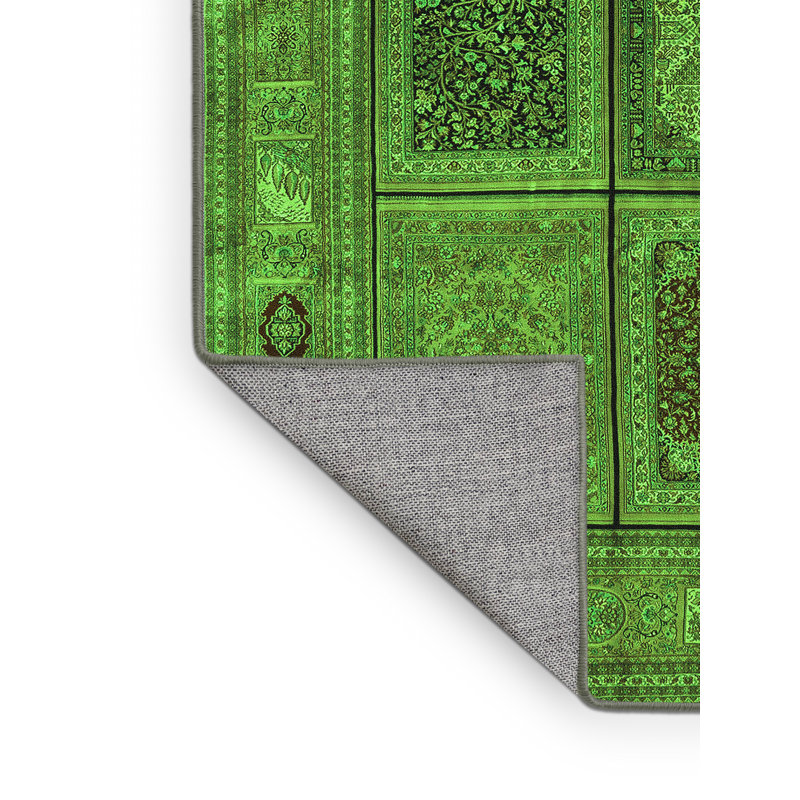 Washable Patchwork Indoor Rug, Rectangle 2' x 3'